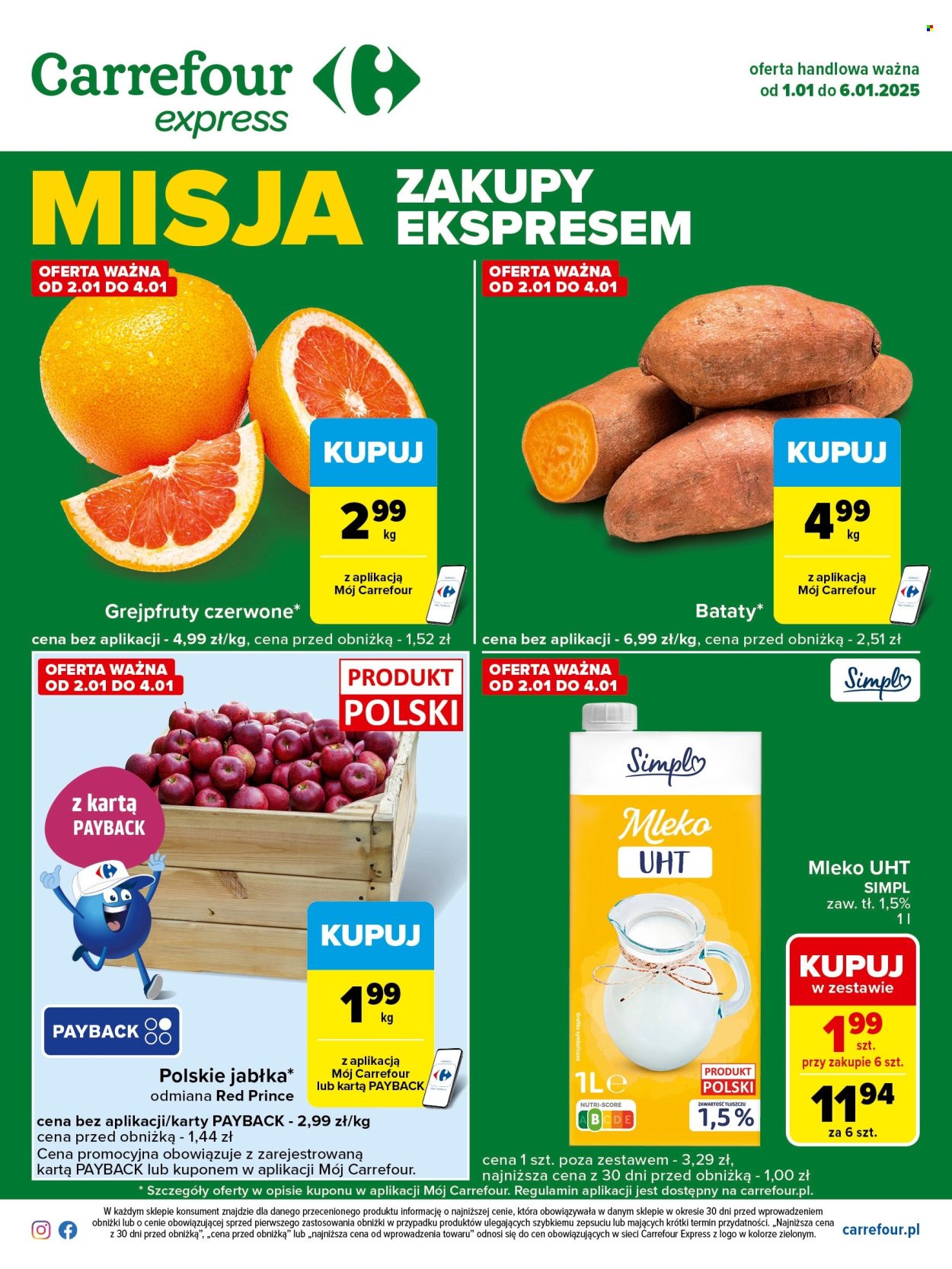 Leták Carrefour Express - 1.1.2025 - 6.1.2025. Strana 1