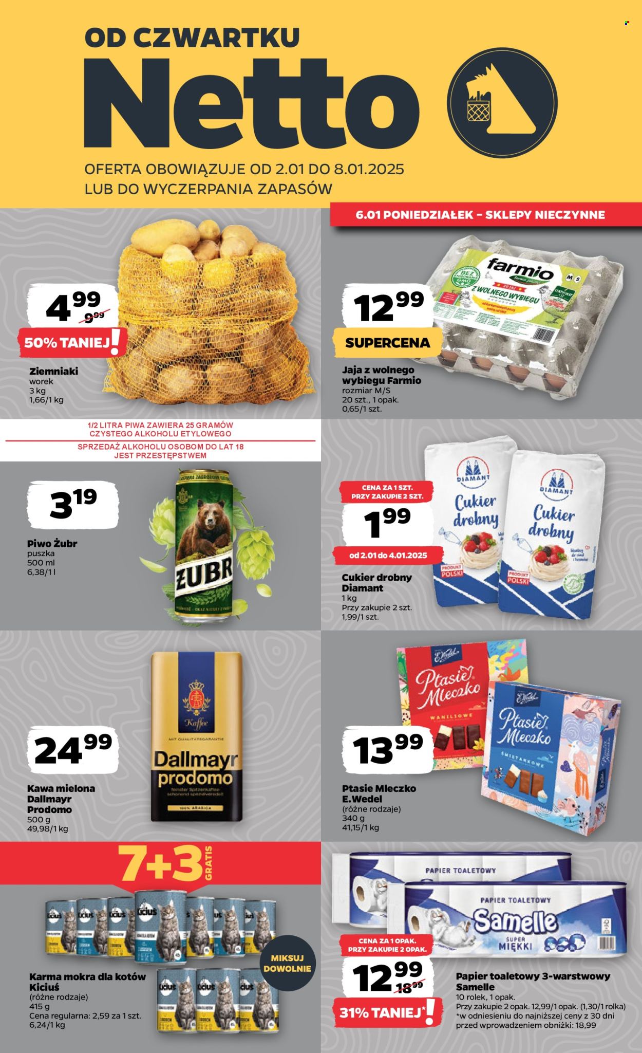Leták Netto - 2.1.2025 - 8.1.2025. Strana 1