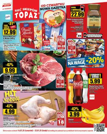 Gazetka Topaz - 16.01.2025 - 22.01.2025.