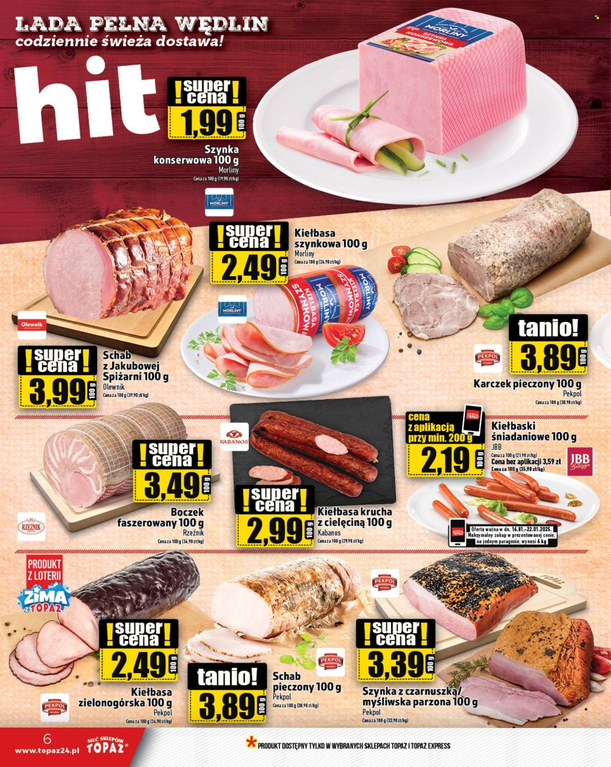 Gazetka Topaz - 16.01.2025 - 22.01.2025. Strona 6
