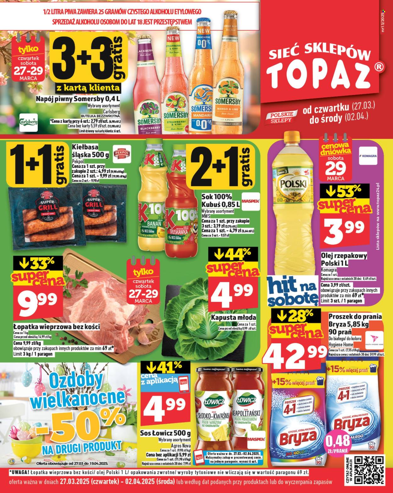 Gazetka Topaz - 27.03.2025 - 2.04.2025. Strona 1