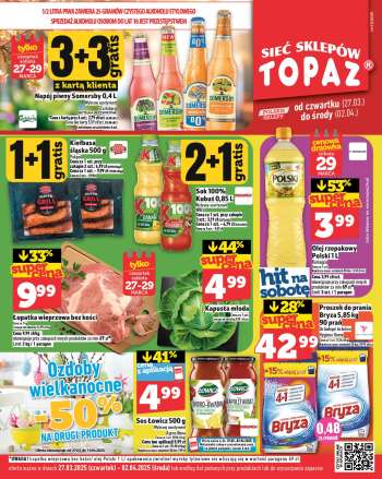 Gazetka Topaz - 27.03.2025 - 2.04.2025.