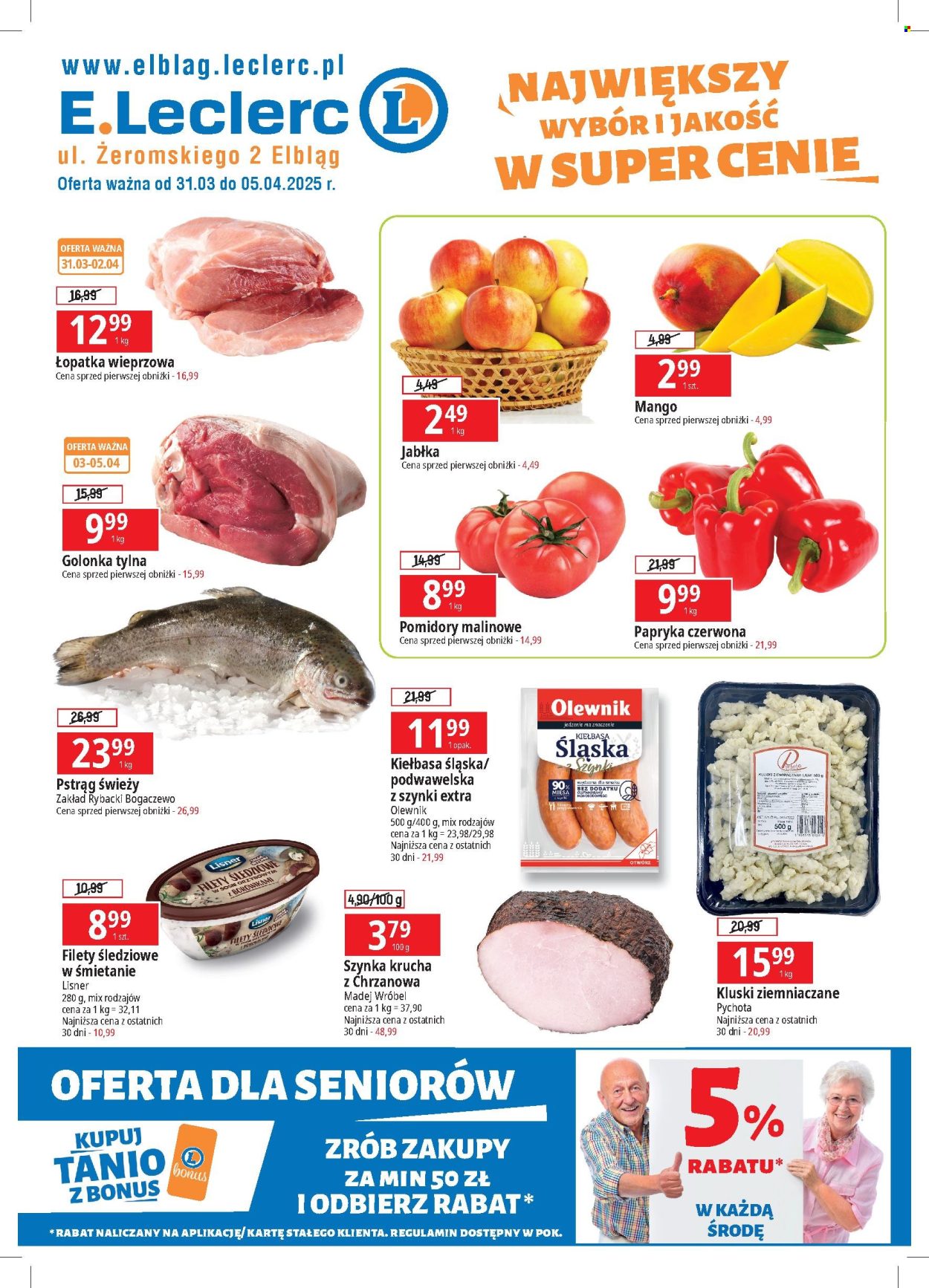 Gazetka E.Leclerc - 31.03.2025 - 5.04.2025. Strona 1
