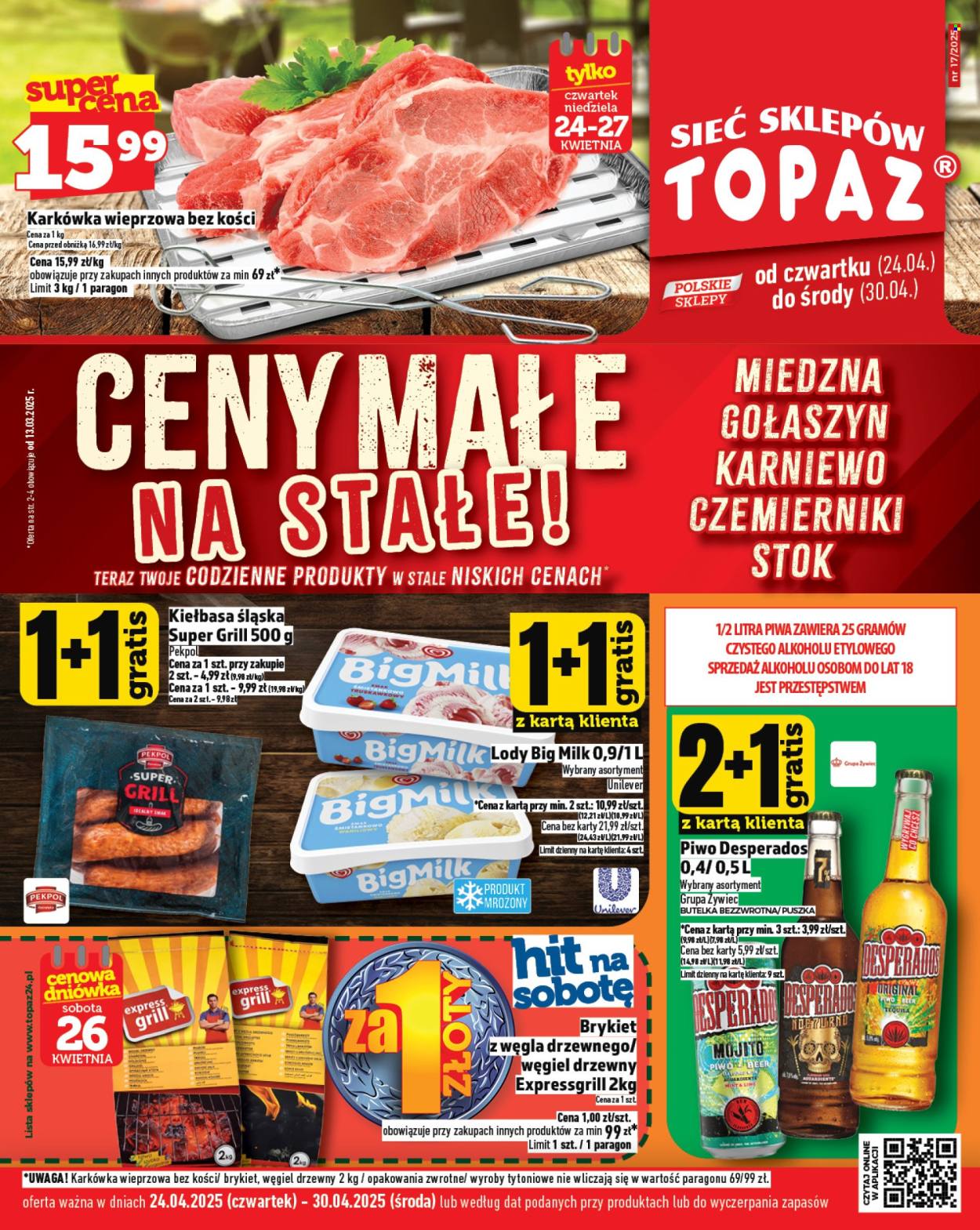 Gazetka Topaz - 24.04.2025 - 30.04.2025. Strona 1