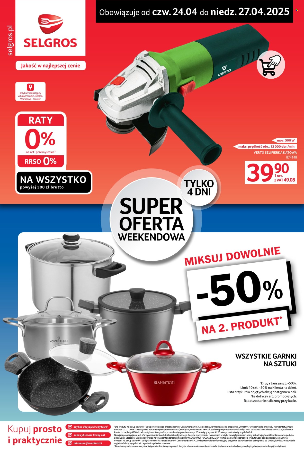 Gazetka Selgros - 24.04.2025 - 27.04.2025. Strona 1