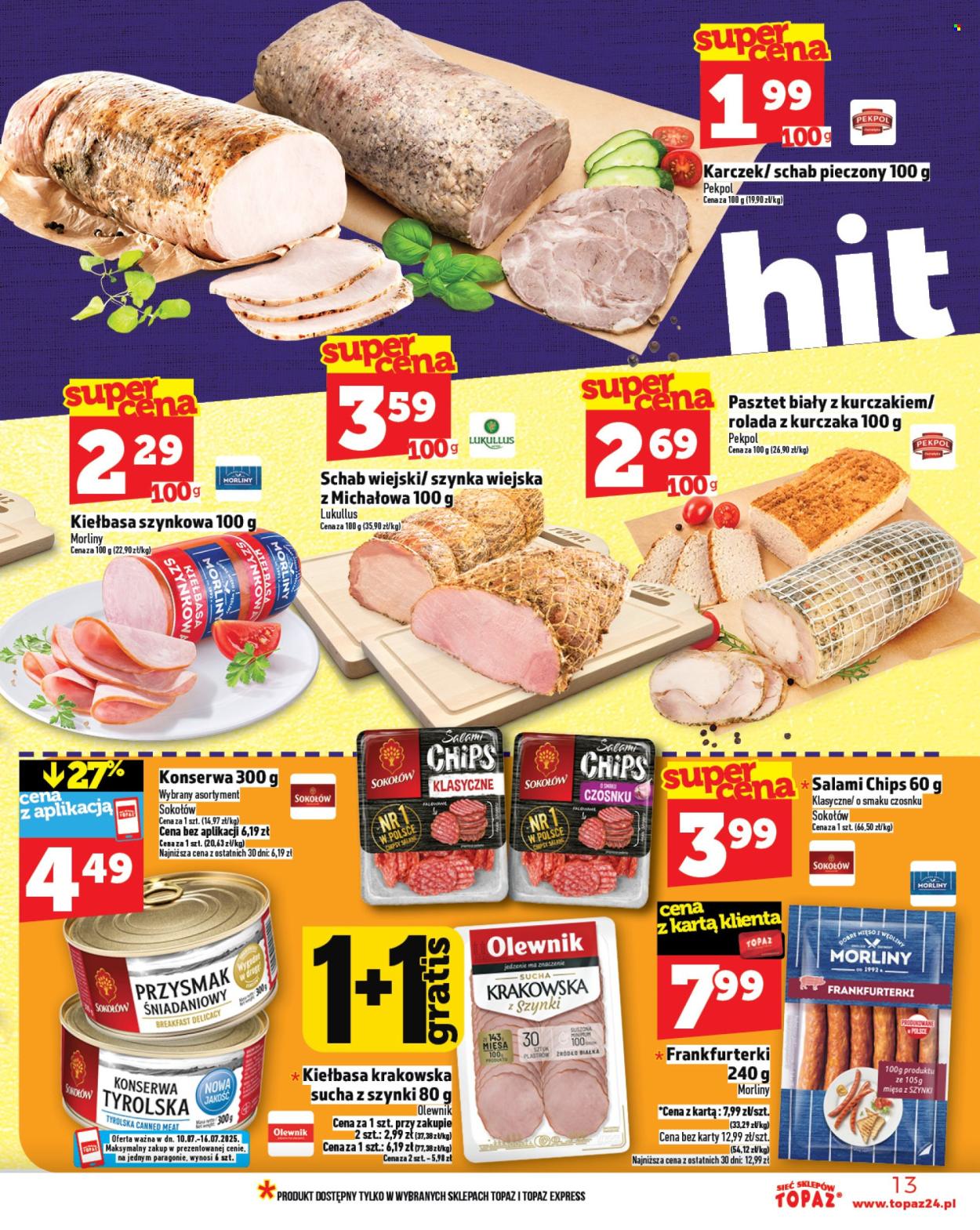 Gazetka Topaz - 10.07.2025 - 16.07.2025. Strona 13