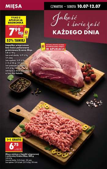 thumbnail - Mięso mielone z łopatki wieprzowej i wołowiny Kraina Mięs 400 g