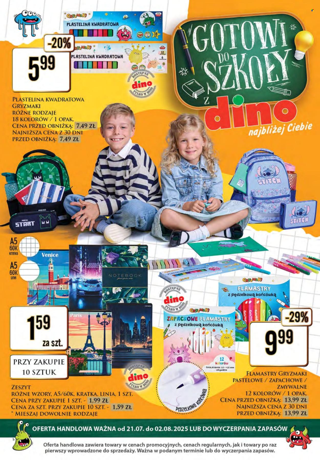 Gazetka Dino - 21.07.2025 - 2.08.2025. Strona 1