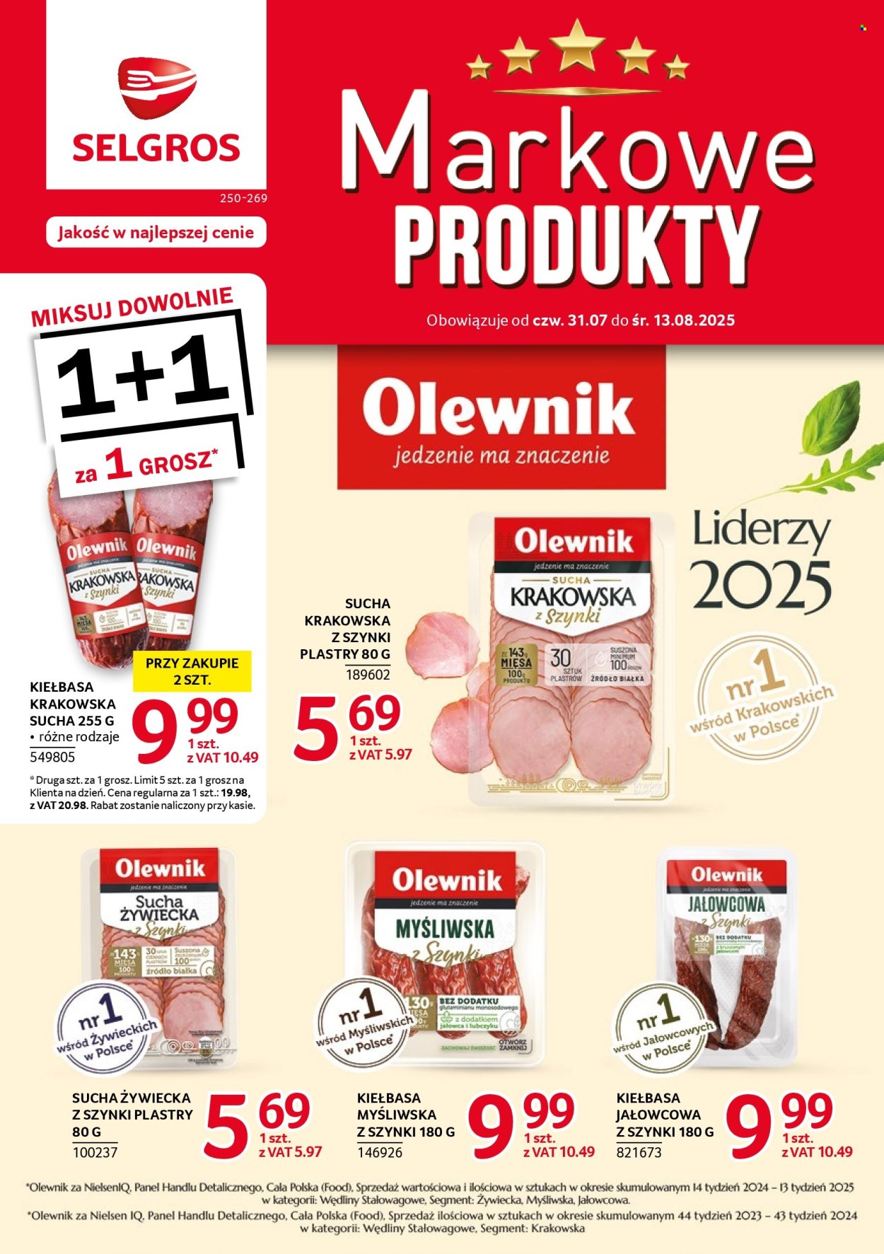 Gazetka Selgros - 31.07.2025 - 13.08.2025. Strona 1