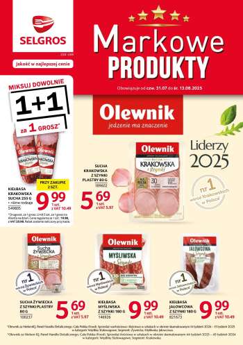 Gazetka Selgros - 31.07.2025 - 13.08.2025.