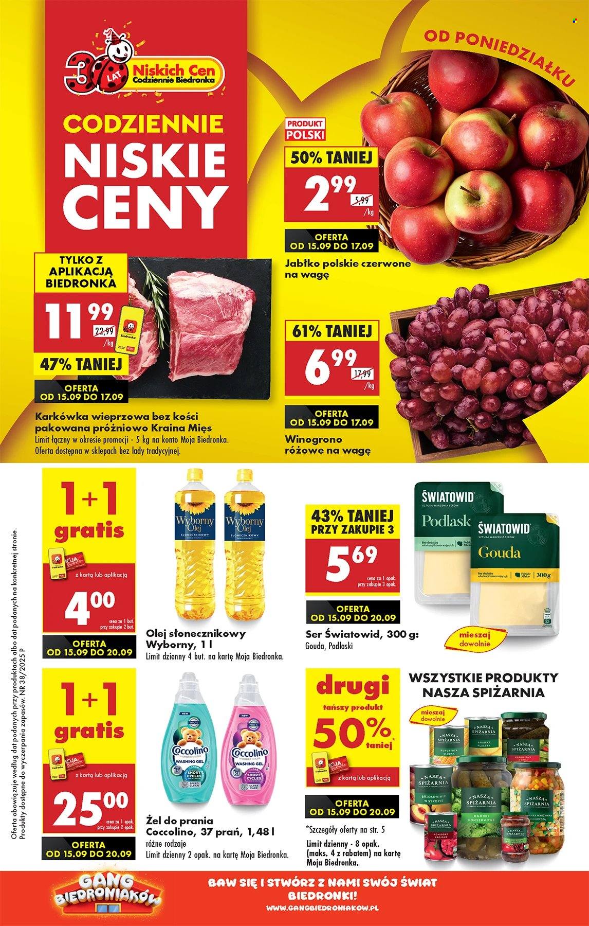 Gazetka Biedronka - 15.09.2025 - 20.09.2025. Strona 1