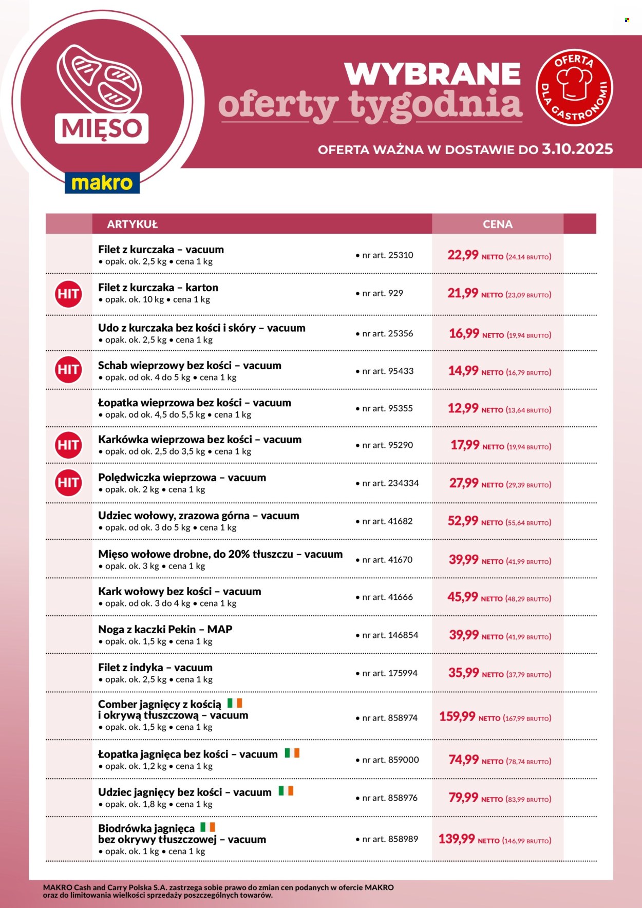 Gazetka Makro - 27.09.2025 - 3.10.2025. Strona 1