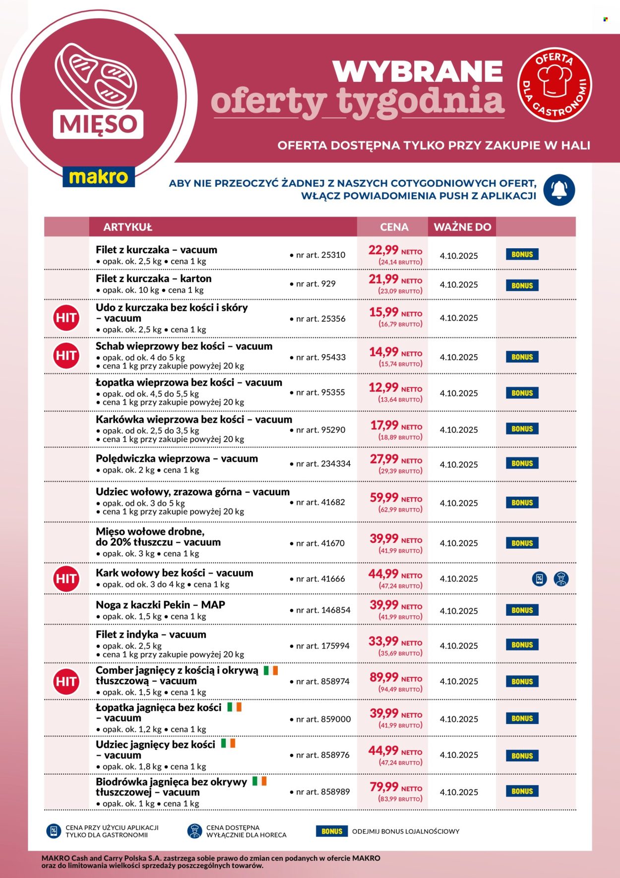Gazetka Makro - 29.09.2025 - 4.10.2025. Strona 1