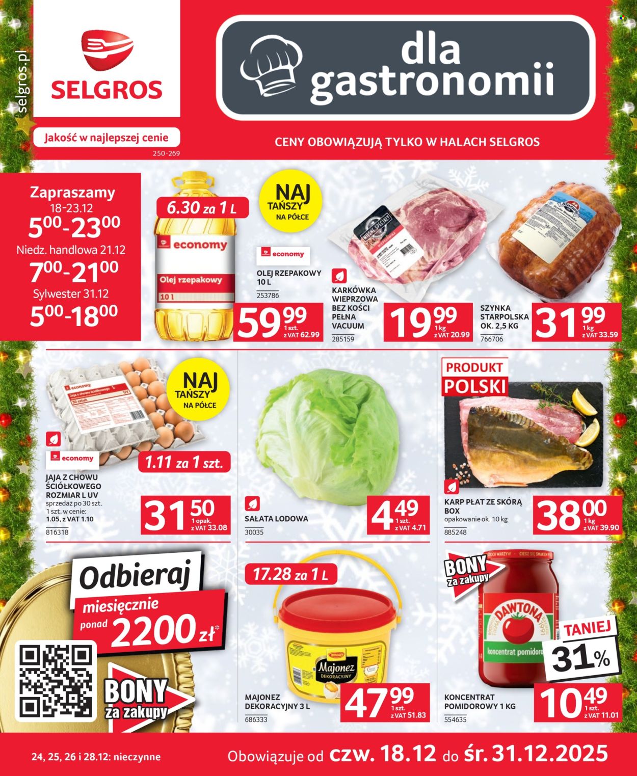 Gazetka Selgros - 18.12.2025 - 31.12.2025. Strona 1