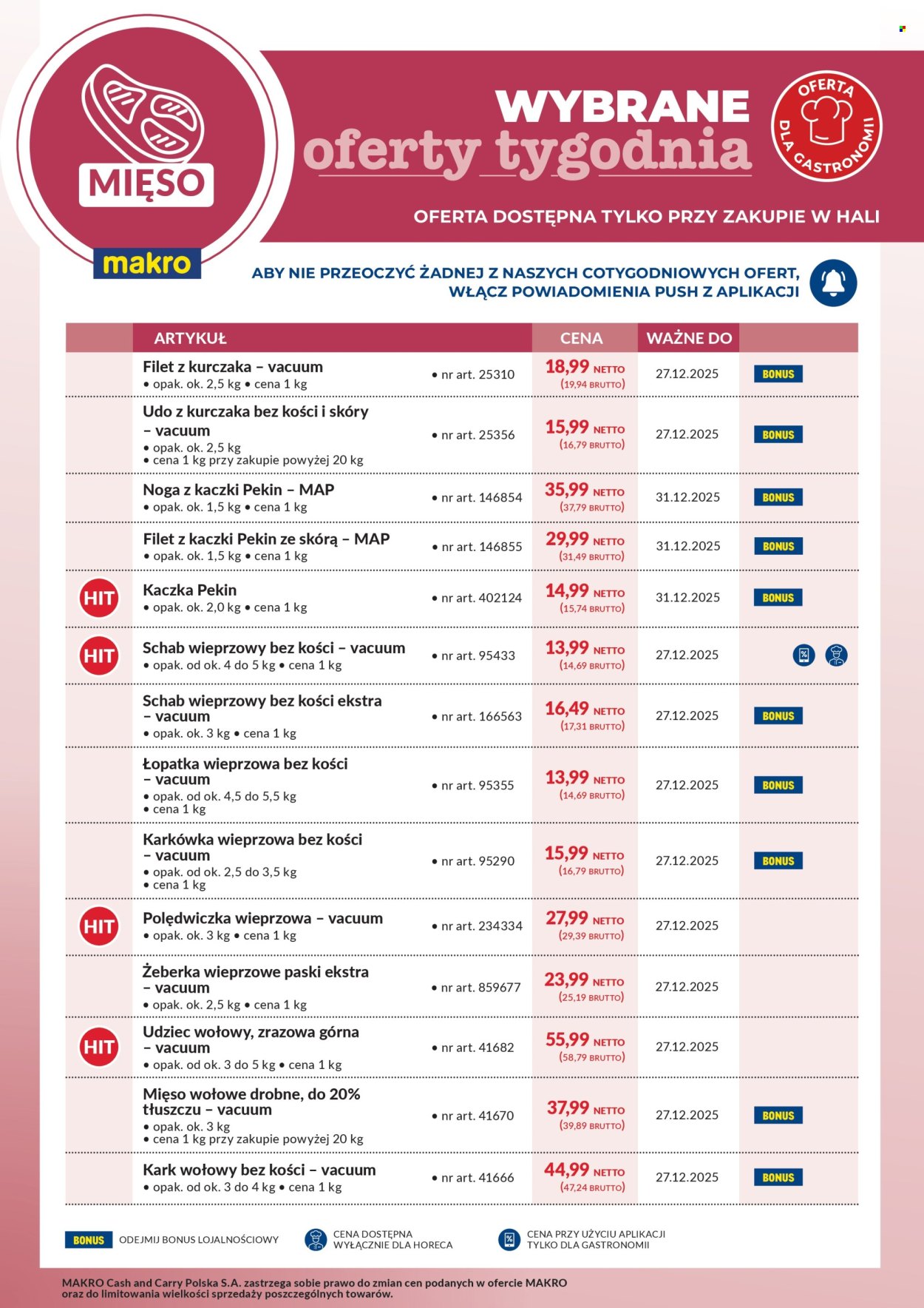 Gazetka Makro - 22.12.2025 - 27.12.2025. Strona 1