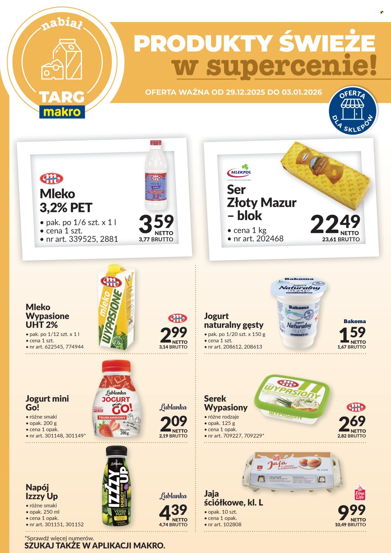 Gazetka Makro - 29.12.2025 - 3.01.2026. Strona 1
