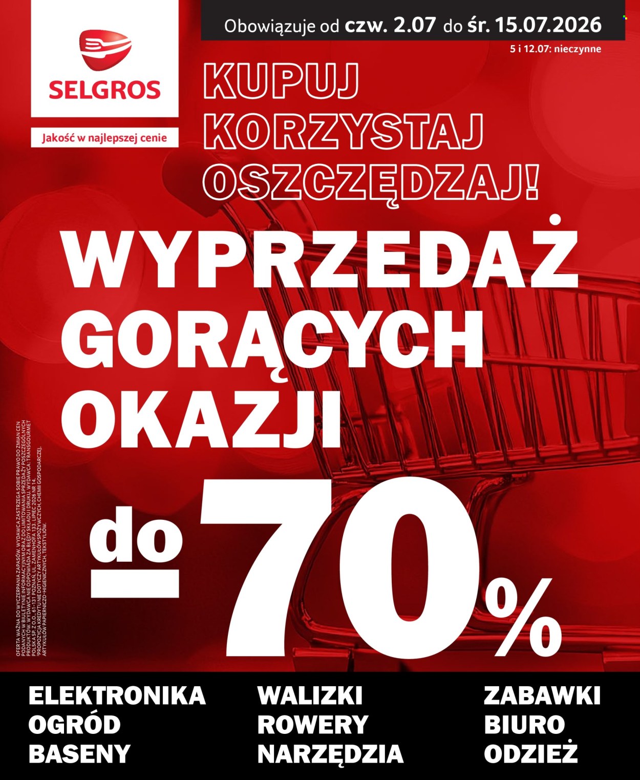 Gazetka Selgros - 2.07.2026 - 15.07.2026. Strona 1