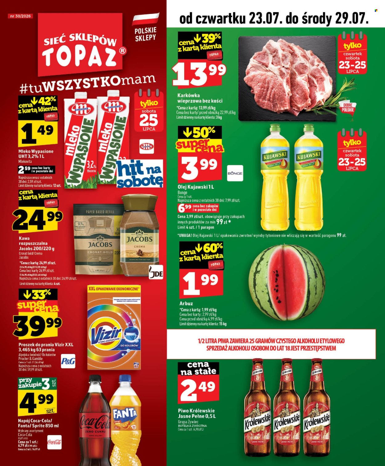 Gazetka Topaz - 23.07.2026 - 29.07.2026. Strona 1