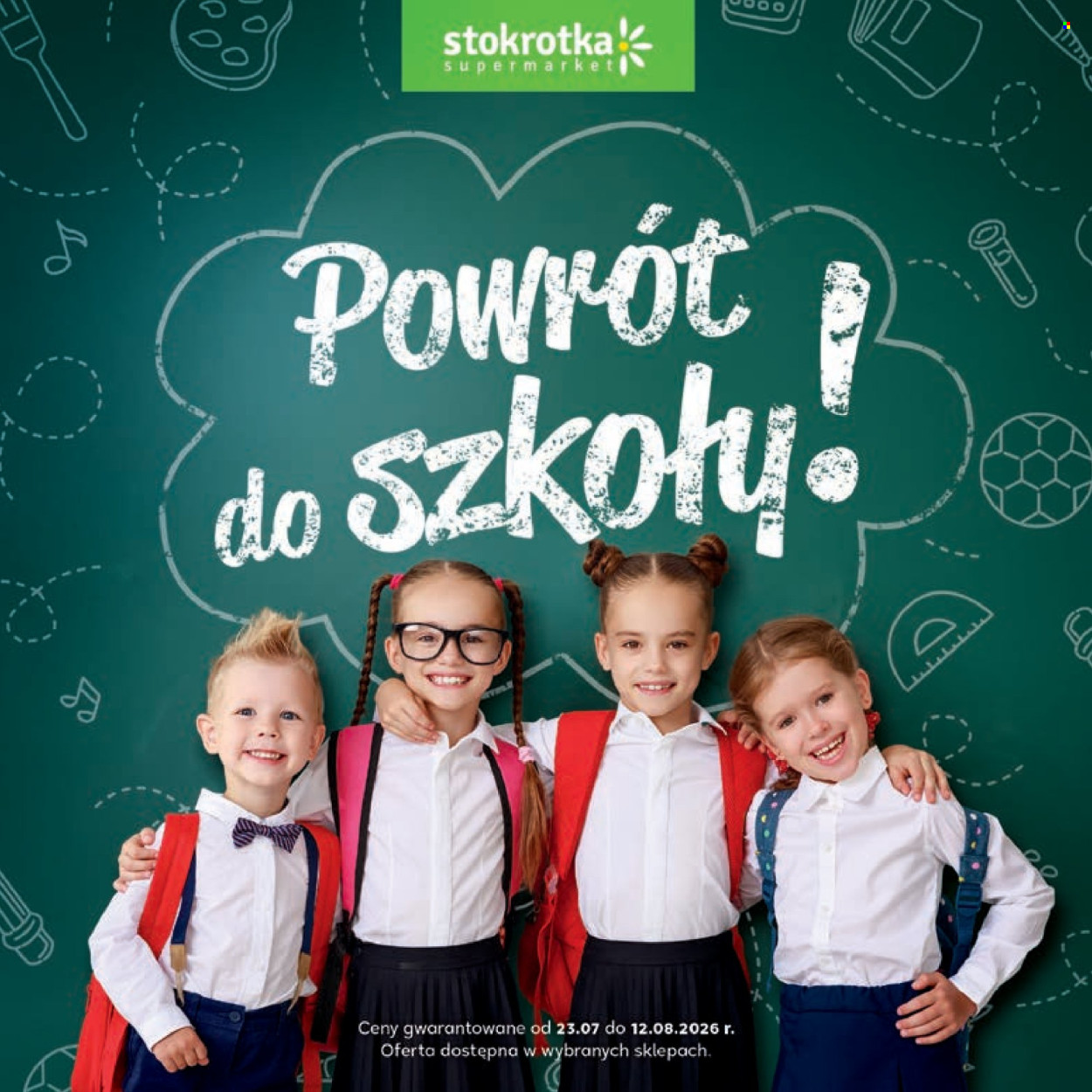 Gazetka Stokrotka Supermarket - 23.07.2026 - 12.08.2026. Strona 1