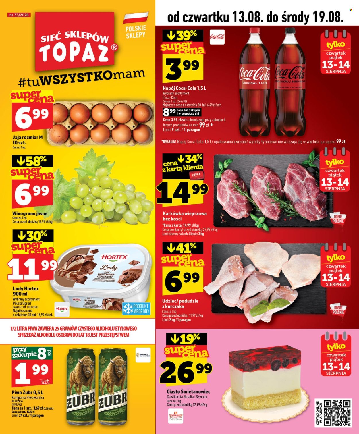 Gazetka Topaz - 13.08.2026 - 19.08.2026. Strona 1