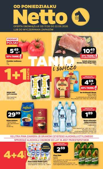 Gazetka Netto - 17.08.2026 - 22.08.2026.