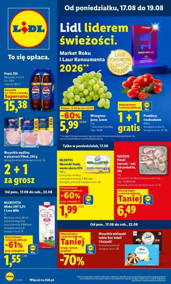 Gazetka Lidl - 17.08.2026 - 19.08.2026.