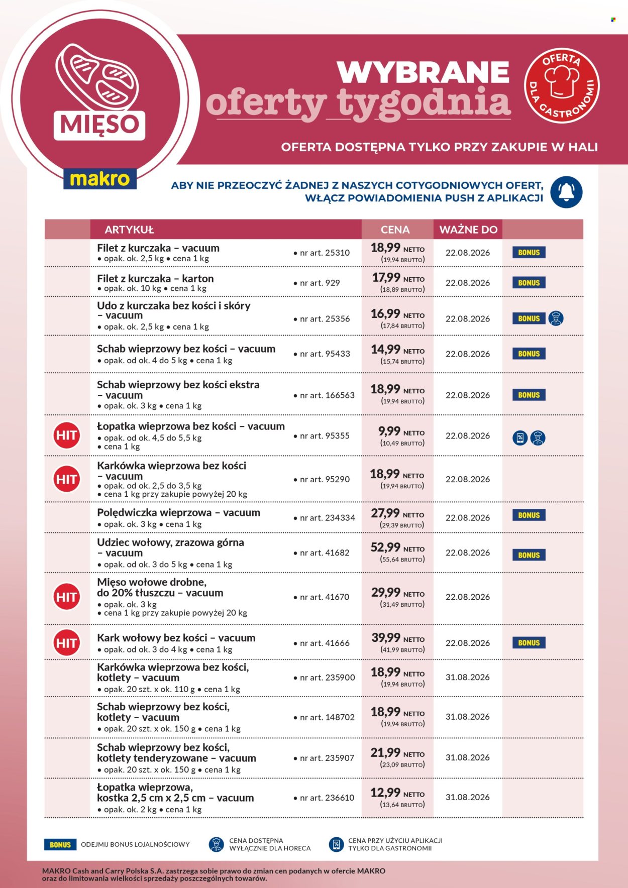 Gazetka Makro - 17.08.2026 - 22.08.2026. Strona 1