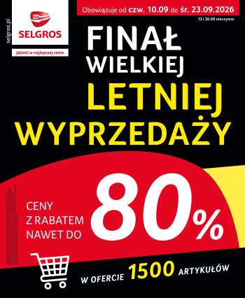 Gazetka Selgros - 10.09.2026 - 23.09.2026.