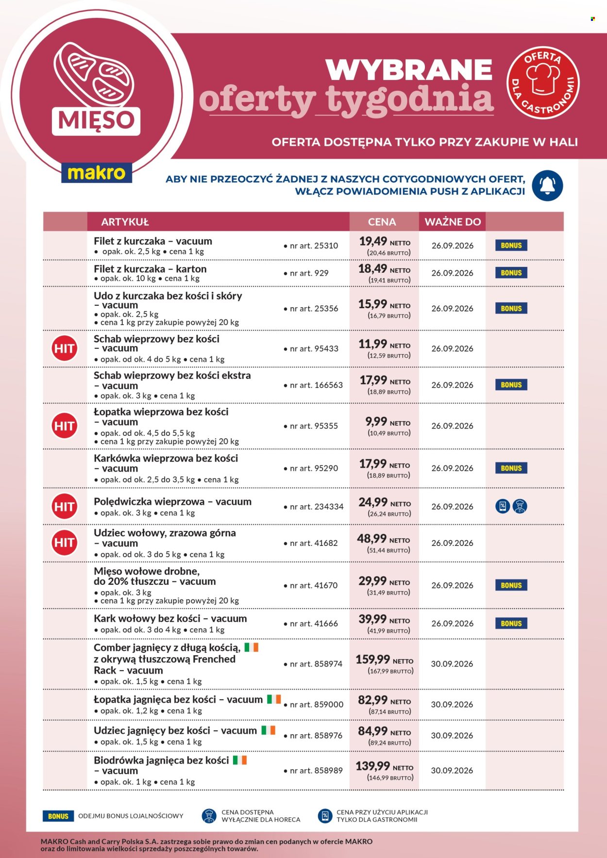 Gazetka Makro - 19.09.2026 - 25.09.2026. Strona 1