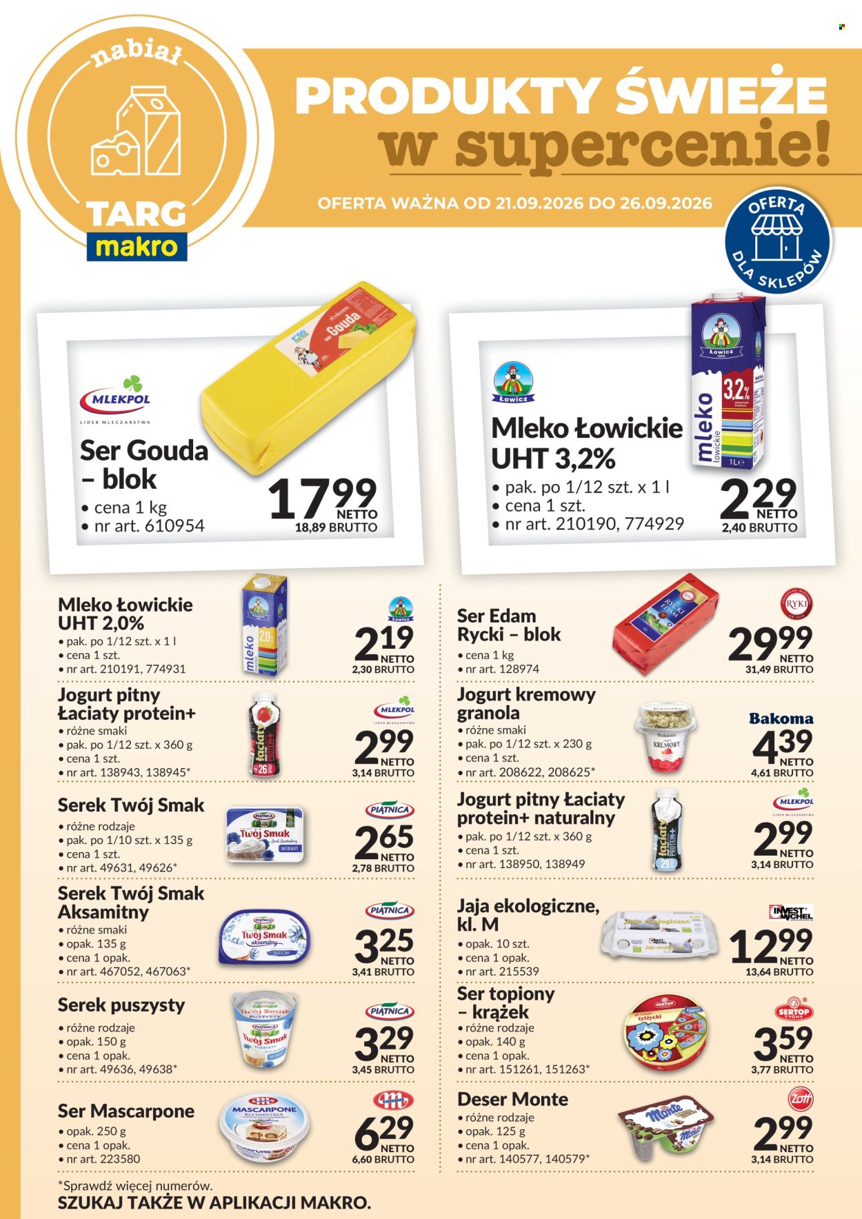 Gazetka Makro - 21.09.2026 - 26.09.2026. Strona 1