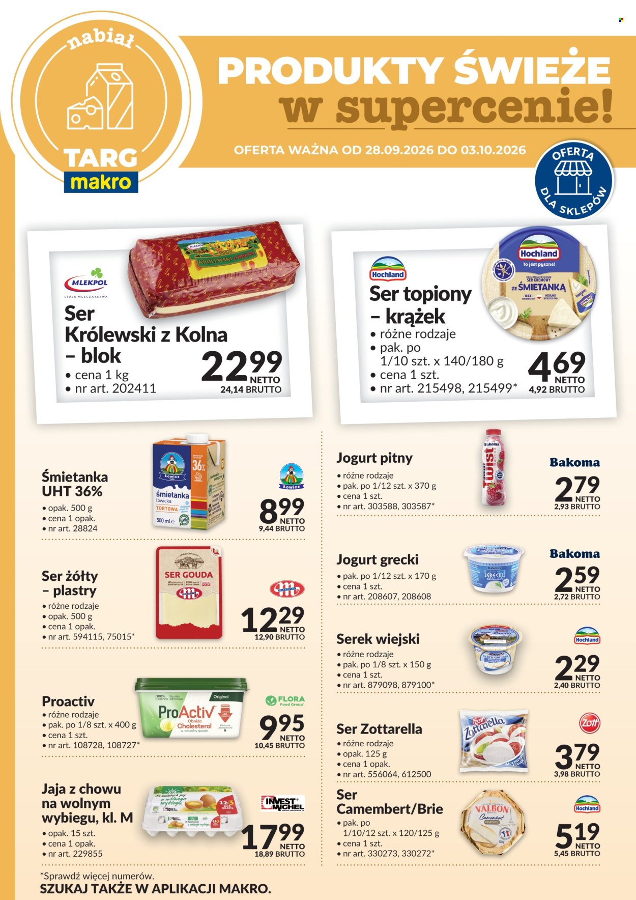 Gazetka Makro - 28.09.2026 - 3.10.2026. Strona 1