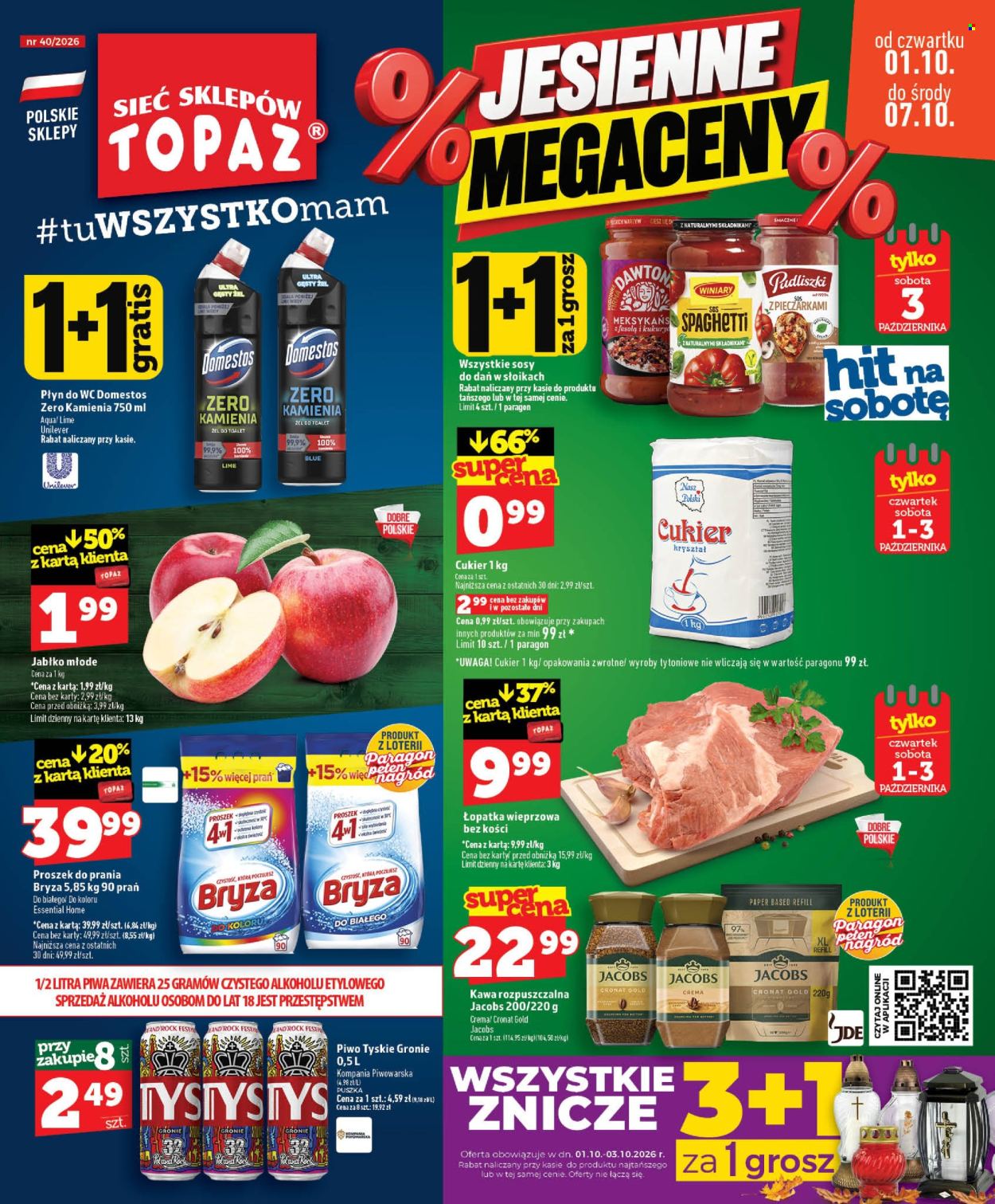 Gazetka Topaz - 1.10.2026 - 7.10.2026. Strona 1