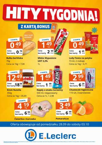 Gazetka E.Leclerc - 29.09.2026 - 3.10.2026.