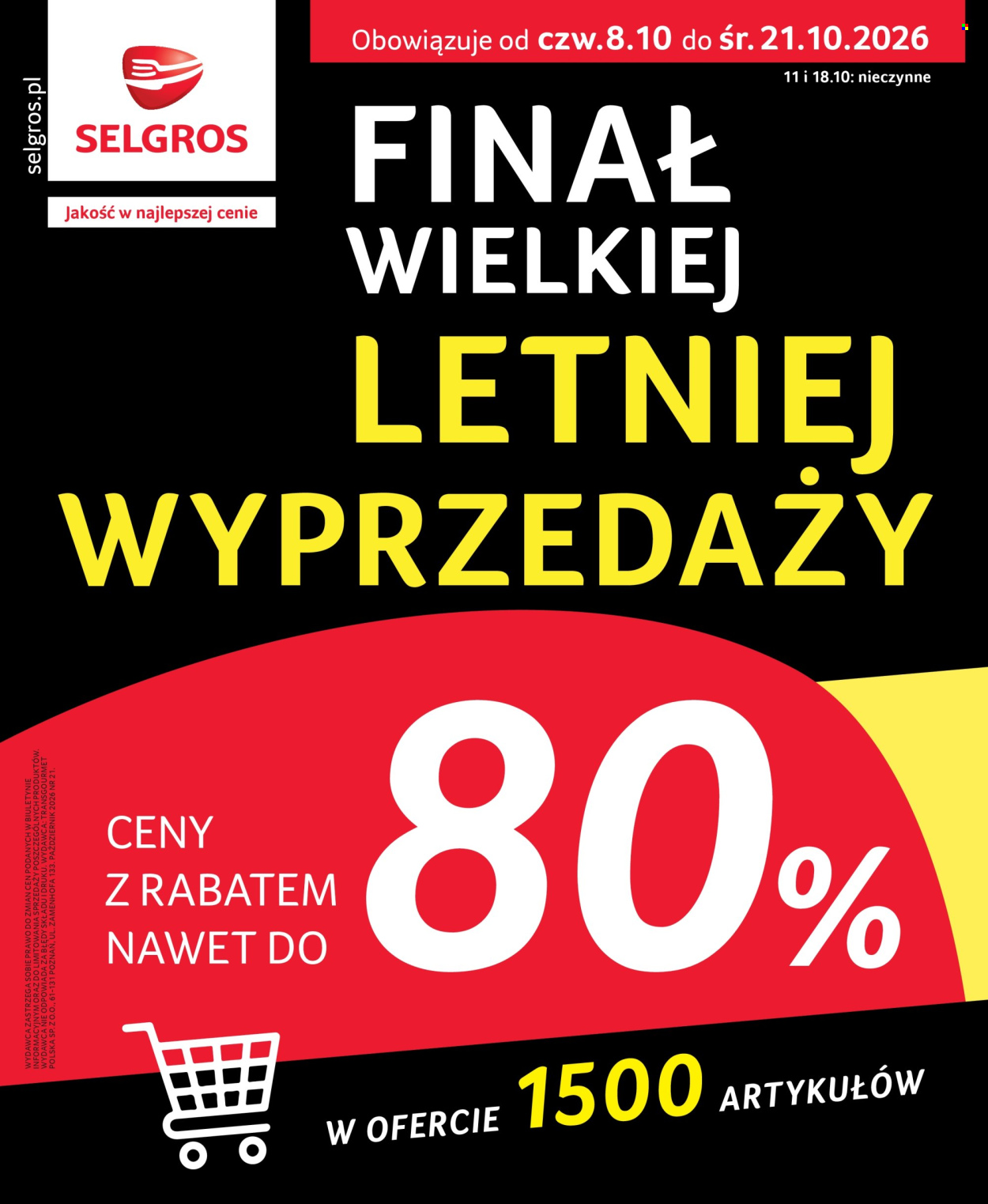 Gazetka Selgros - 8.10.2026 - 21.10.2026. Strona 1