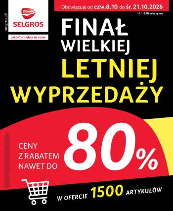 Gazetka Selgros - 8.10.2026 - 21.10.2026.