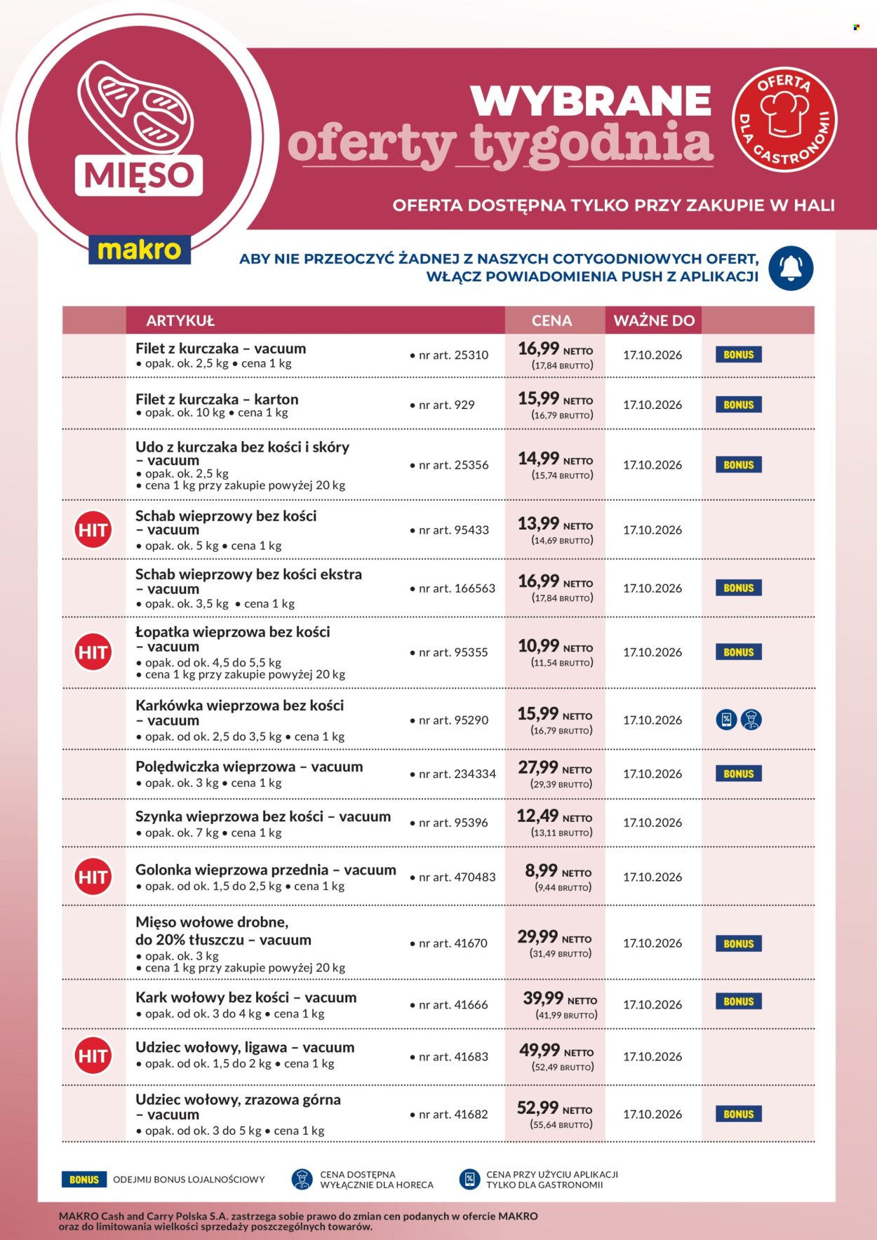 Gazetka Makro - 10.10.2026 - 16.10.2026. Strona 1