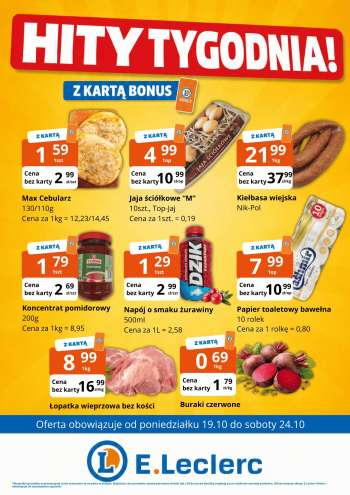 Gazetka E.Leclerc - 19.10.2026 - 24.10.2026.