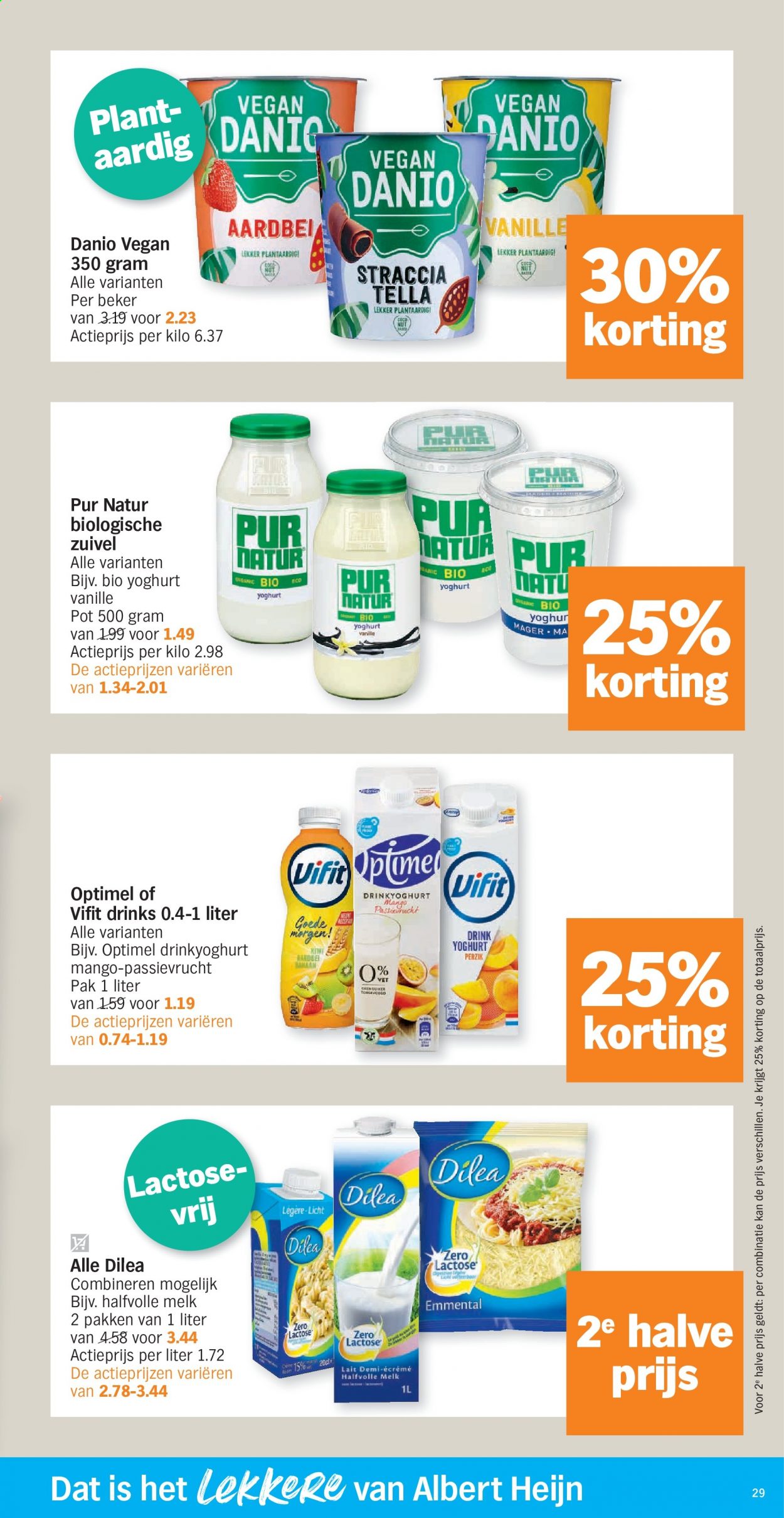 thumbnail - Albert Heijn-aanbieding - 05/07/2021 - 11/07/2021 -  producten in de aanbieding - melk, passievrucht, yoghurt, mango. Pagina 29.