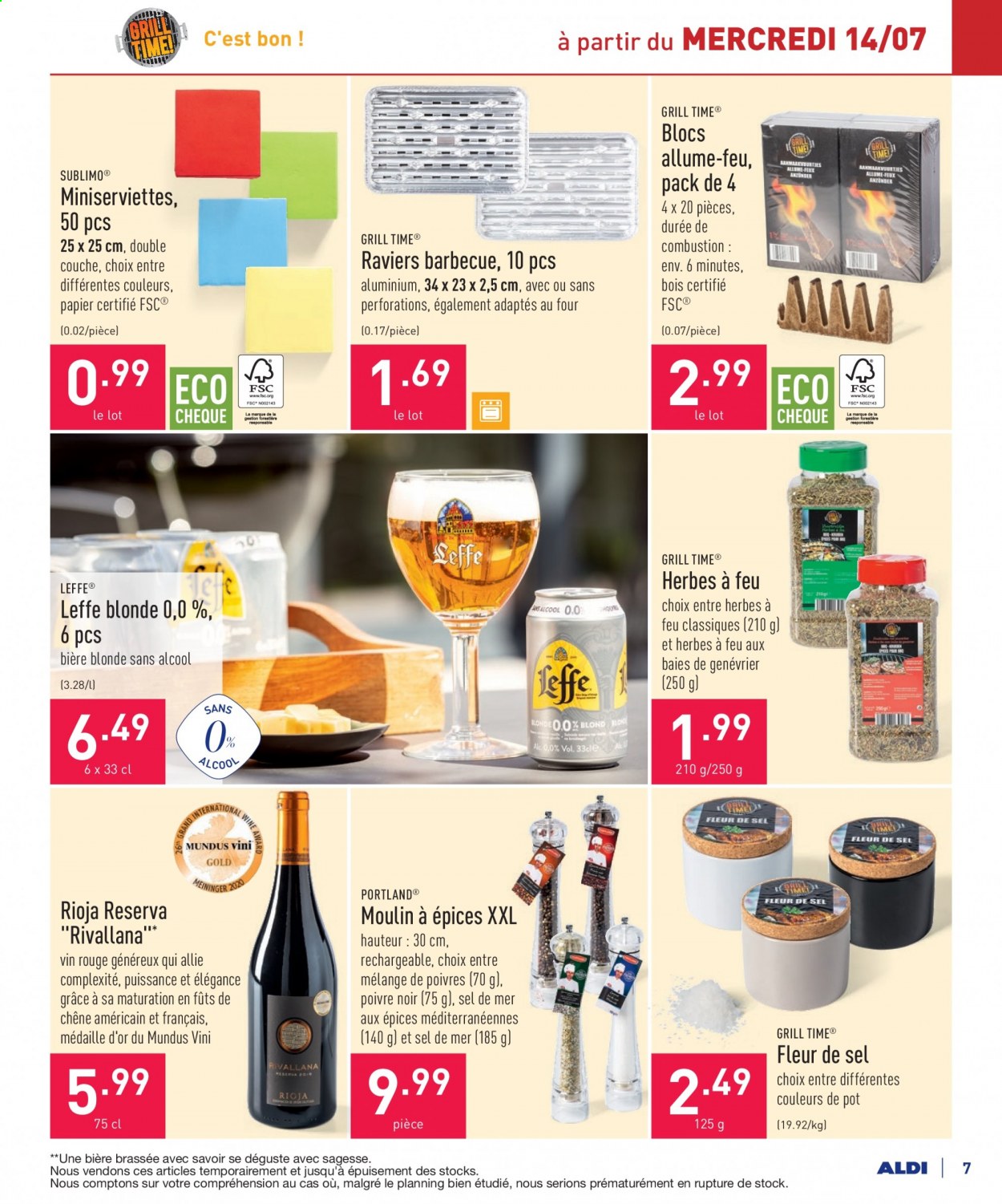 thumbnail - ALDI-aanbieding - 12/07/2021 - 17/07/2021 -  producten in de aanbieding - Rioja, Leffe, BBQ. Pagina 7.