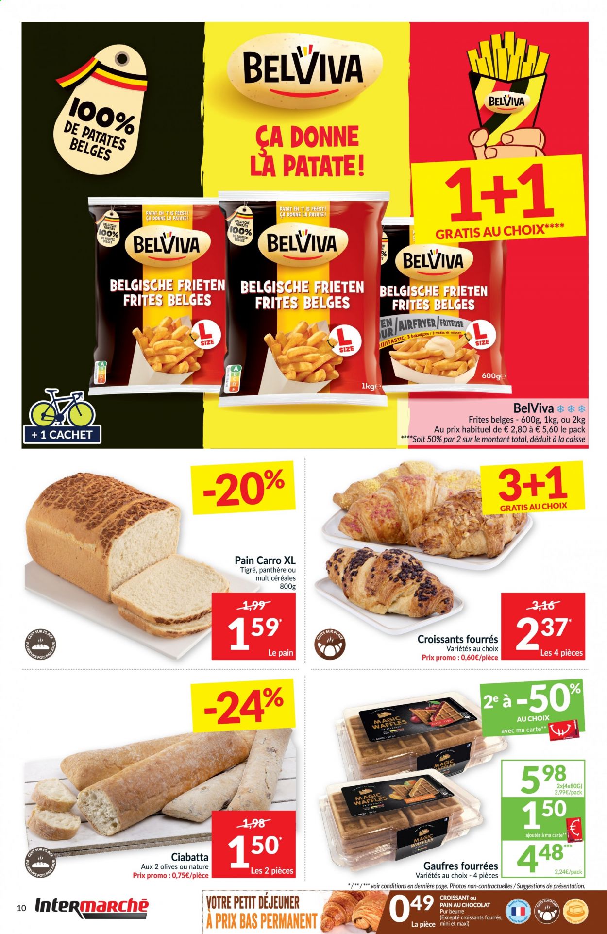 thumbnail - Intermarché-aanbieding - 13/07/2021 - 18/07/2021 -  producten in de aanbieding - frites, airfryer, ciabatta, croissant. Pagina 10.