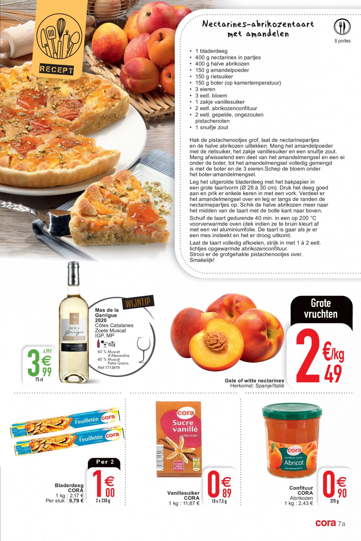thumbnail - Cora-aanbieding - 13/07/2021 - 19/07/2021 -  producten in de aanbieding - bladerdeeg, ei, messen, vanille suiker, amandelpoeder, amandelen. Pagina 7.