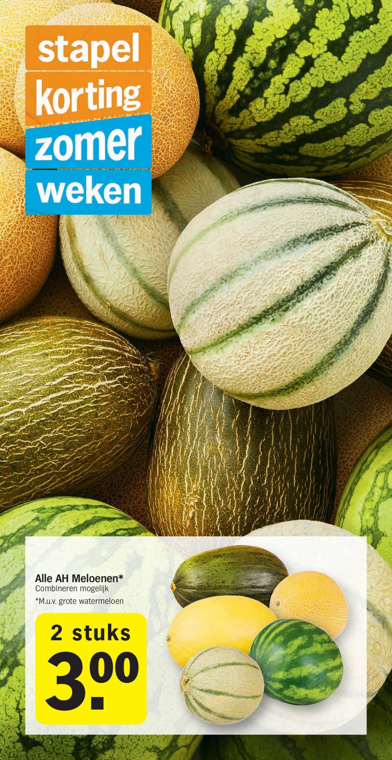 thumbnail - Albert Heijn-aanbieding - 12/07/2021 - 18/07/2021 -  producten in de aanbieding - watermeloen. Pagina 2.