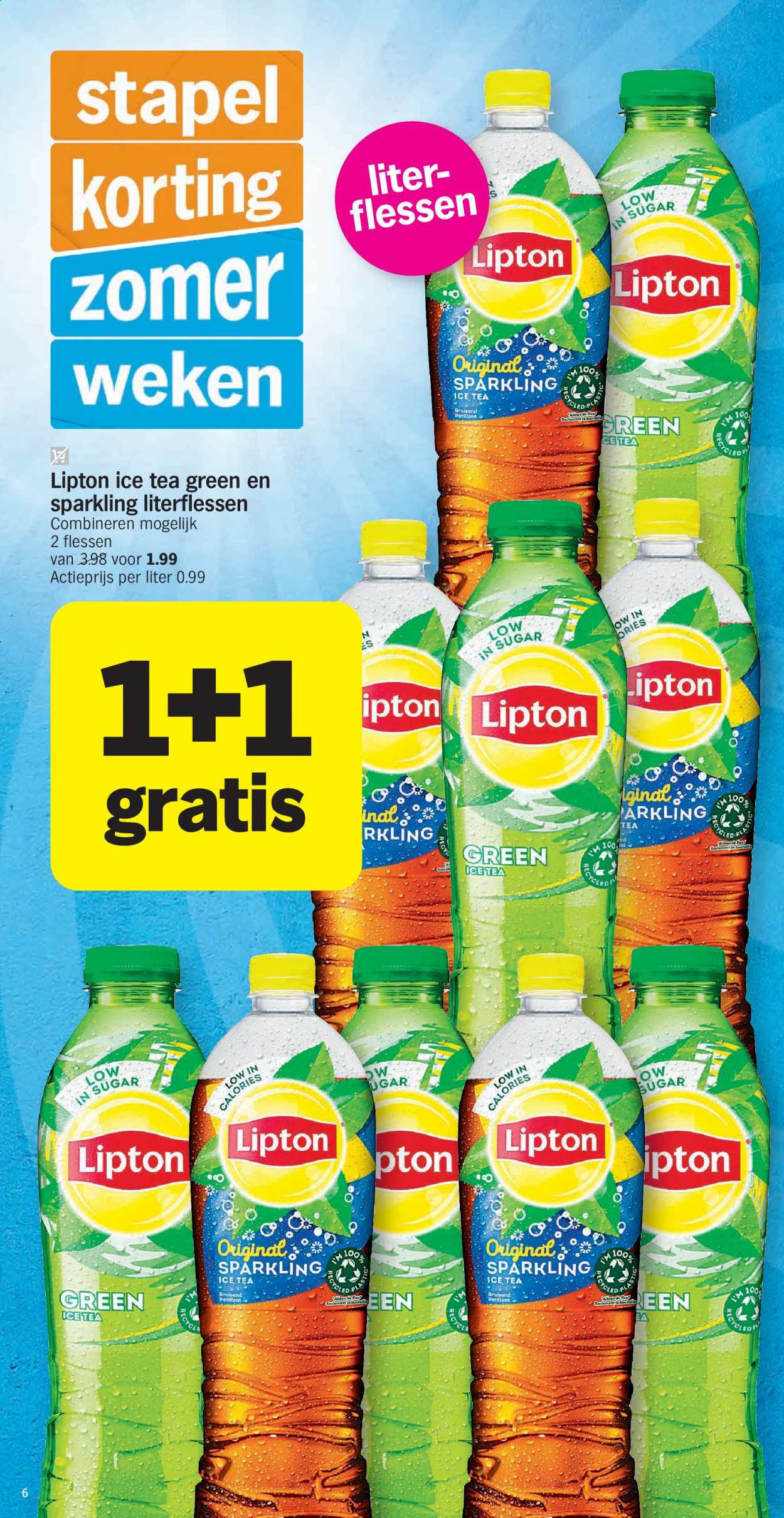thumbnail - Albert Heijn-aanbieding - 12/07/2021 - 18/07/2021 -  producten in de aanbieding - ice tea, Lipton Ice Tea, thee, Lipton. Pagina 6.