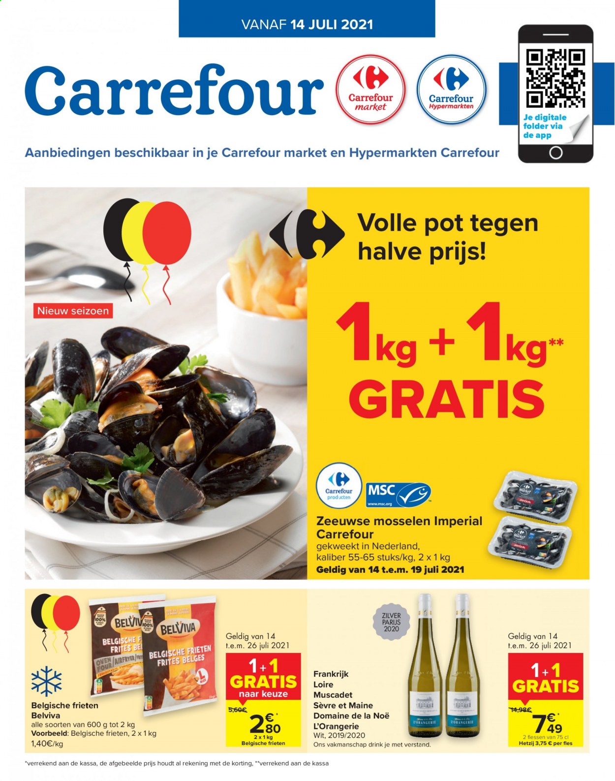 thumbnail - Carrefour-aanbieding - 14/07/2021 - 26/07/2021 -  producten in de aanbieding - frites, airfryer. Pagina 1.