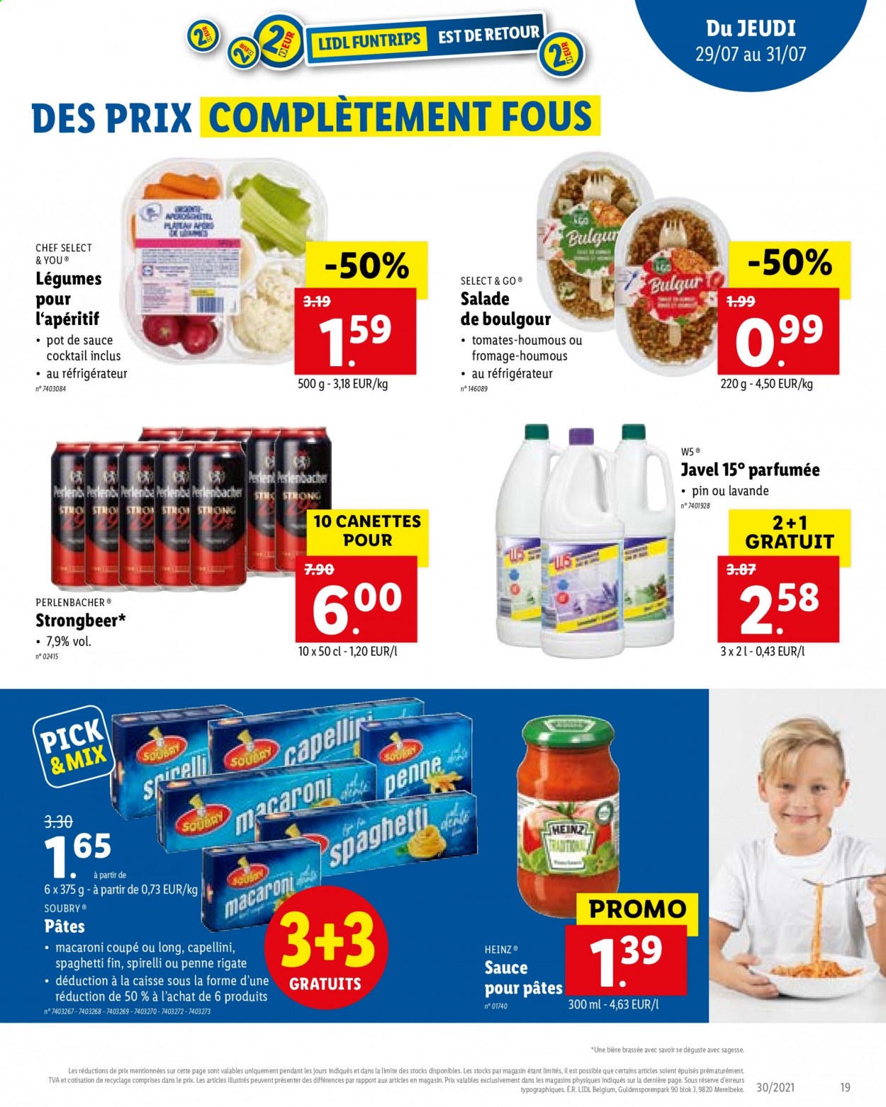 thumbnail - Lidl-aanbieding - 26/07/2021 - 31/07/2021 -  producten in de aanbieding - Heinz, macaroni, penne, spaghetti. Pagina 19.