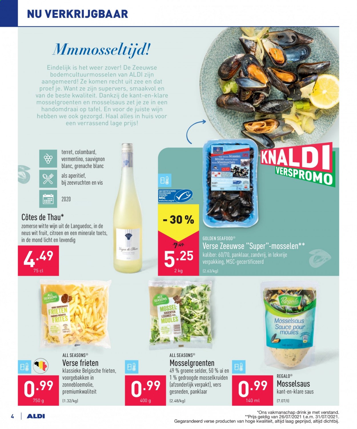 thumbnail - ALDI-aanbieding - 26/07/2021 - 31/07/2021 -  producten in de aanbieding - citroen, uien, witte wijn, zonnebloemolie, wijn, Sauvignon Blanc. Pagina 4.