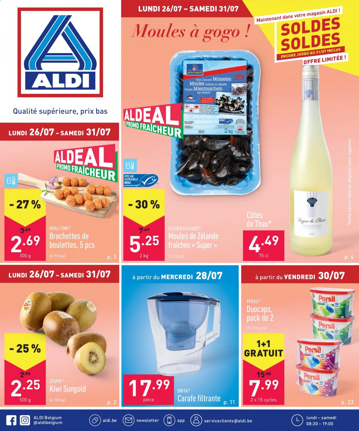 thumbnail - ALDI-aanbieding - 26/07/2021 - 31/07/2021 -  producten in de aanbieding - kiwi, Persil. Pagina 1.