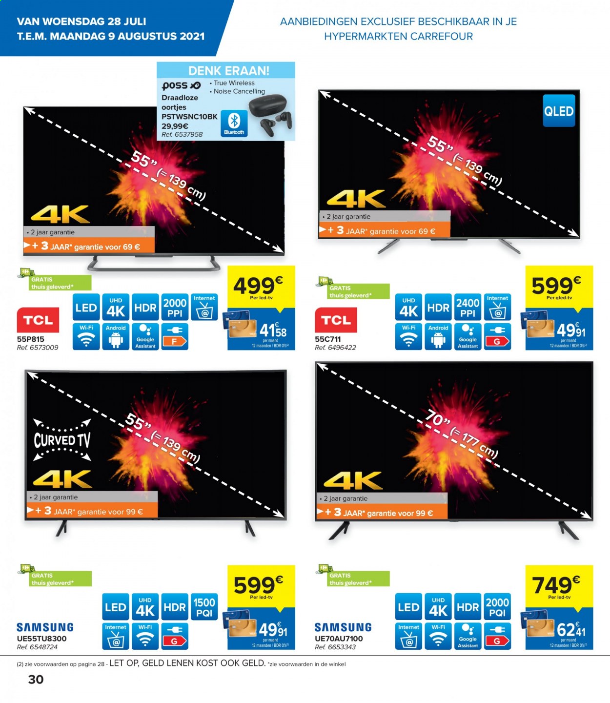 thumbnail - Carrefour hypermarkt-aanbieding - 28/07/2021 - 09/08/2021 -  producten in de aanbieding - TV, Samsung. Pagina 10.