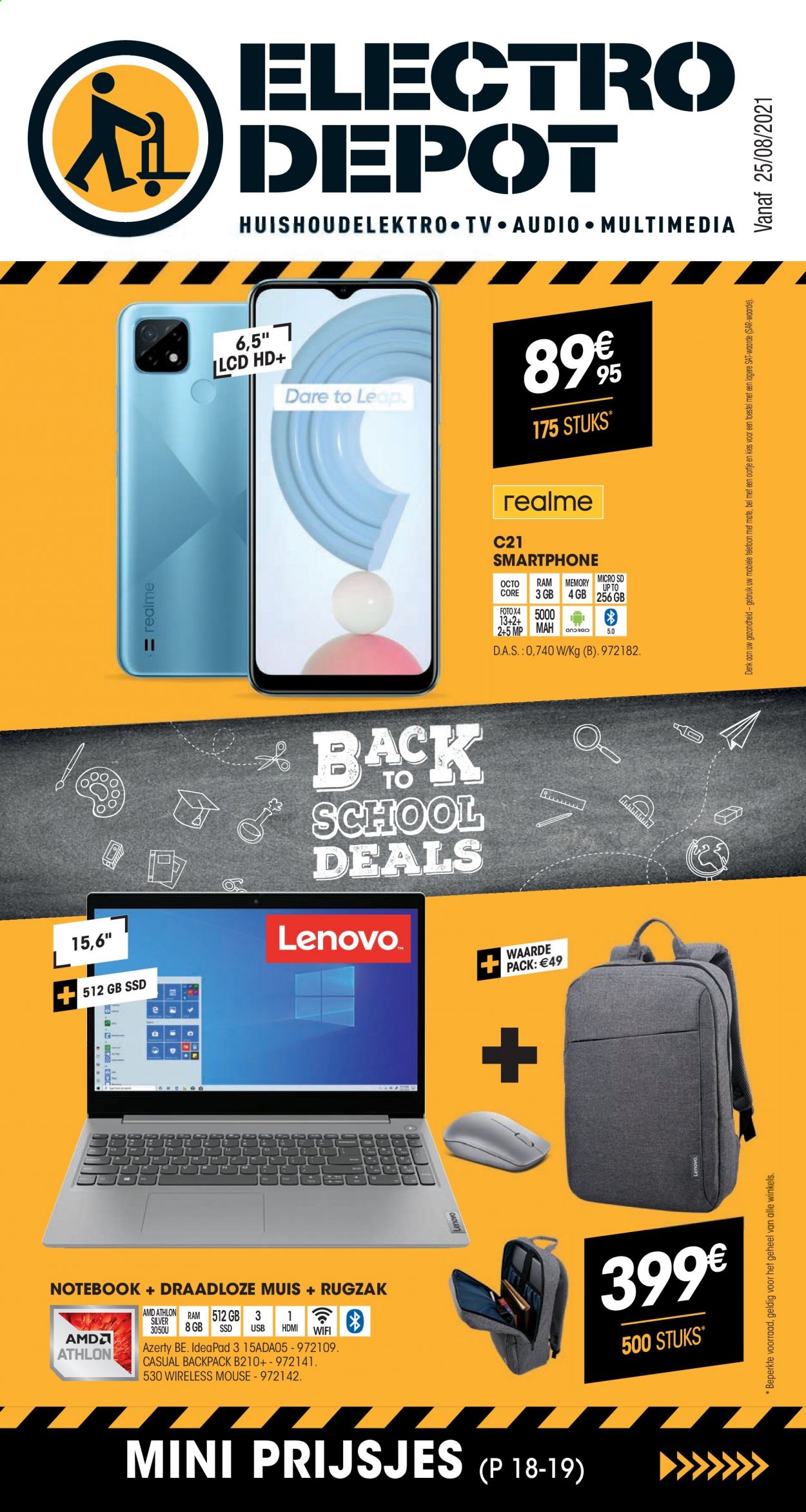 thumbnail - Catalogue Electro Depot - Produits soldés - smartphone, Realme, téléviseur, Lenovo. Page 1.