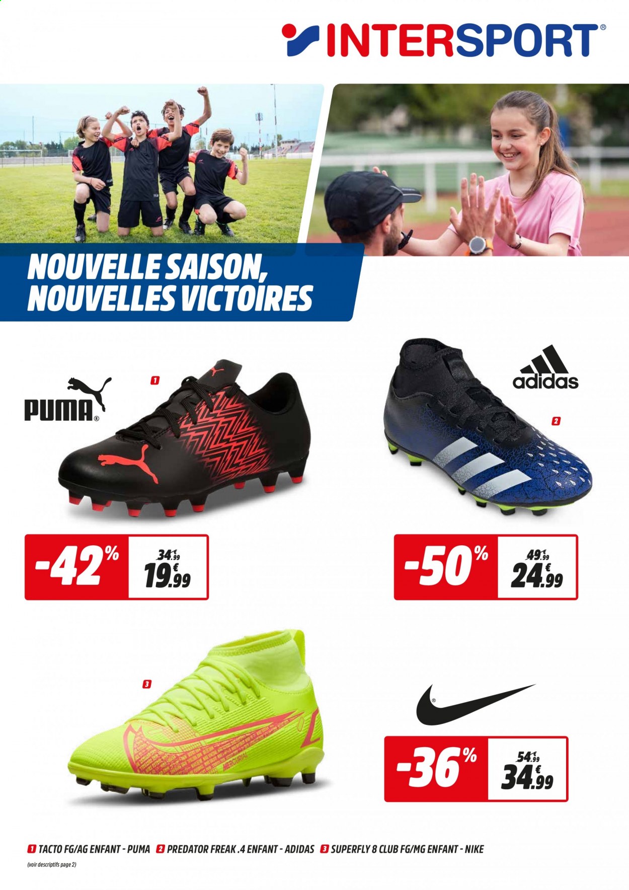 thumbnail - Catalogue Intersport - 23/08/2021 - 05/09/2021 - Produits soldés - Adidas, Nike, Puma. Page 1.